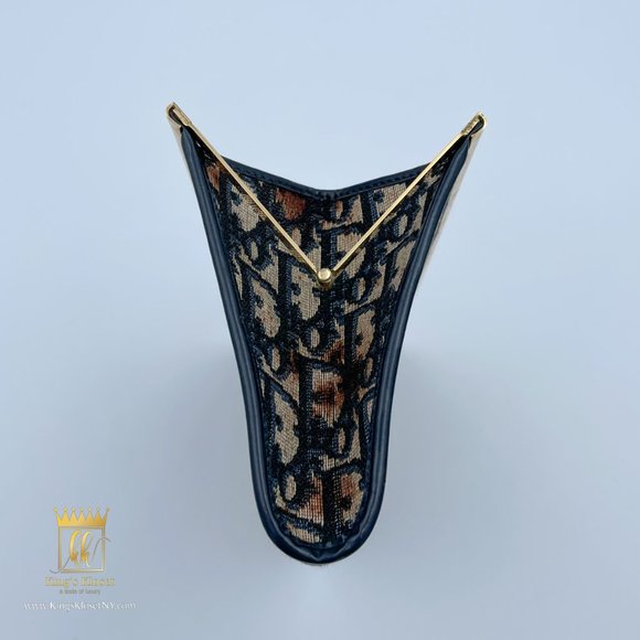 CHRISTIAN DIOR TROTTER VINTAGE KISSLOCK CLUTCH BAG - Picture 7 of 9
